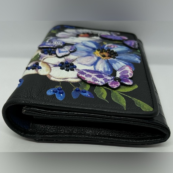 Brighton Noir Jardin Rockmore Convertible Wallet Clutch Crossbody Handbag, EUC. - Picture 4 of 6